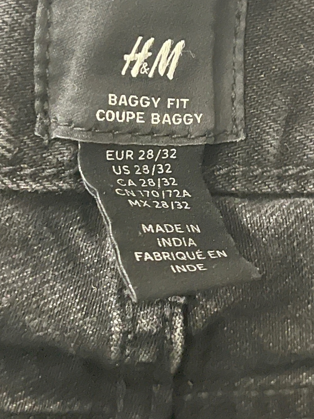Men’s H&M Baggy Fit Jeans Size 28 X 32 149 - Picture 2 of 3